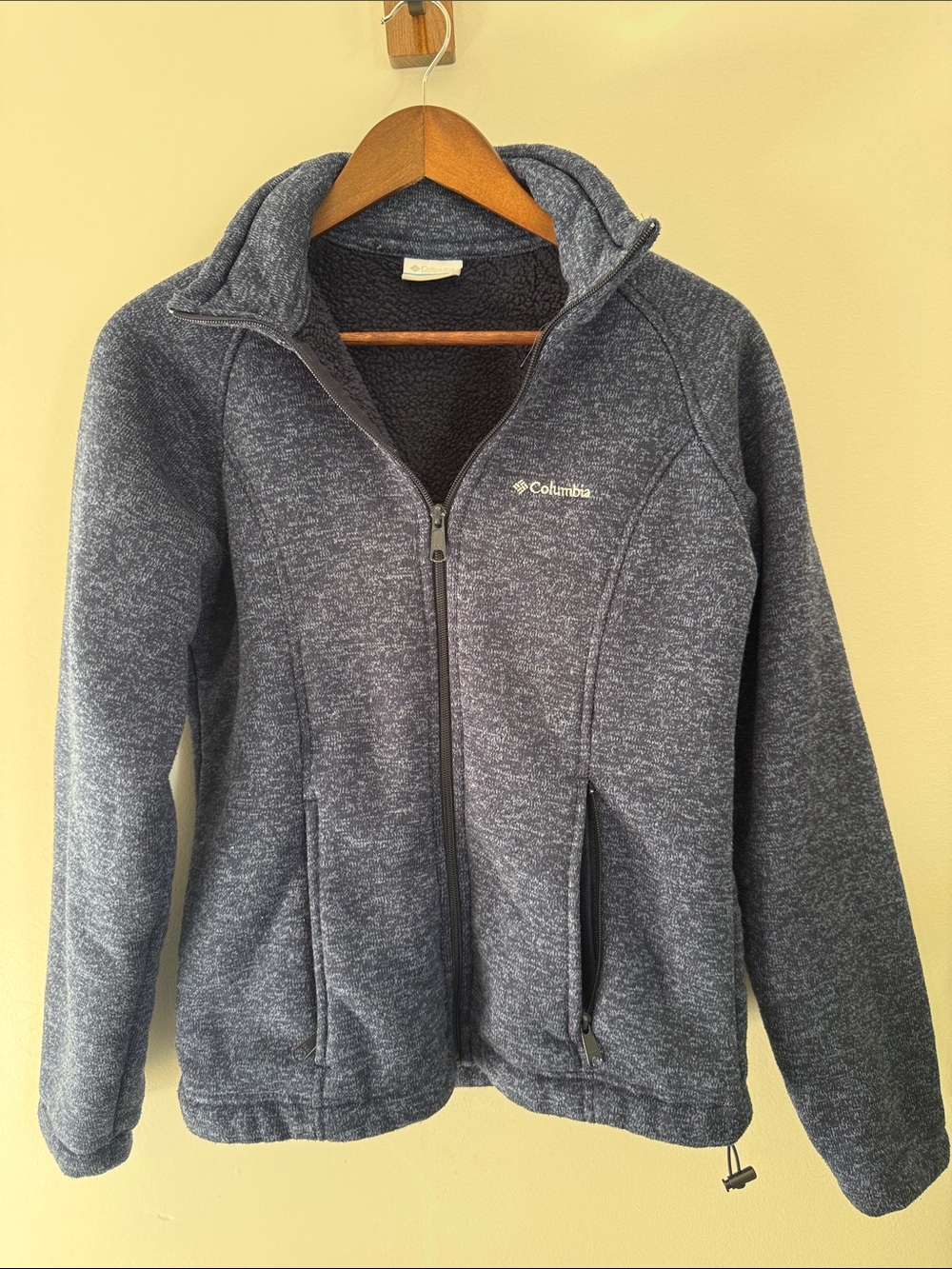 Columbia Heathered Charcoal Full-Zip Fleece Jacket